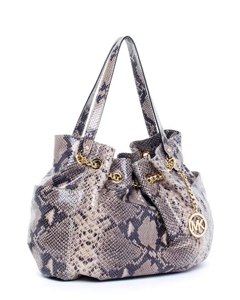 michael michael kors jet set embossed python crossbody|Michael Kors .